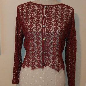 Vintage FLORAL Lace Top